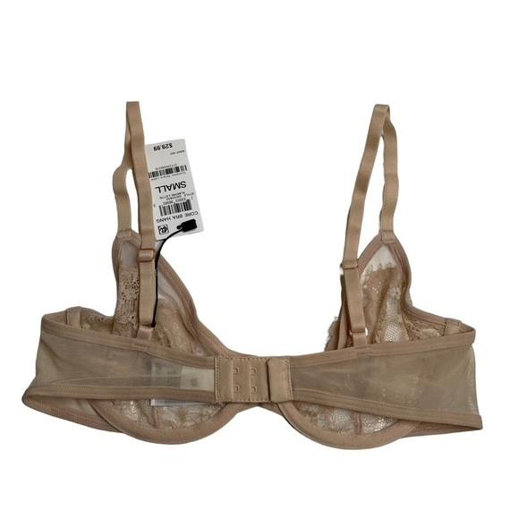 INC Intimates Underwire Lace Bra & Lace Trim Mesh Brief Underwear Almond Latte S - Picture 6 of 14